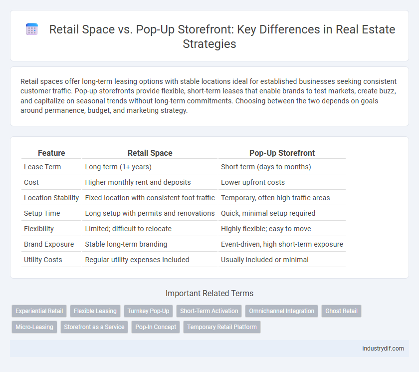 Retail Space vs. Pop-Up Storefront: Key Differences in Real Estate Strategies
