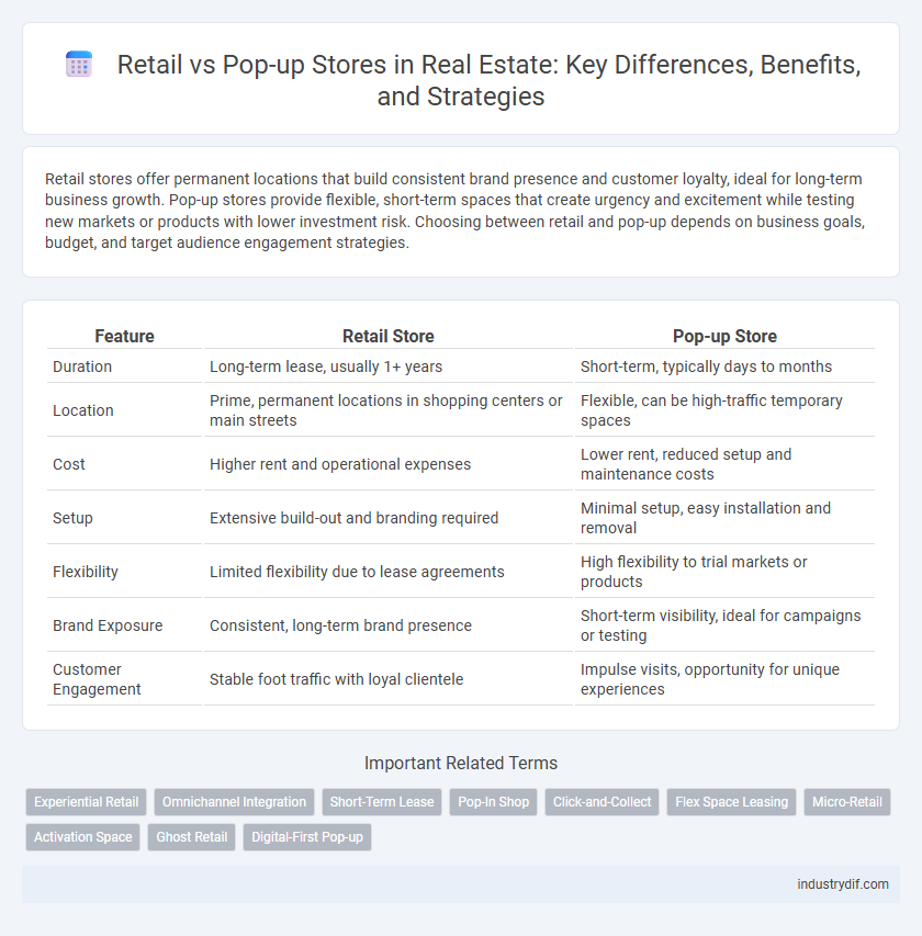Retail vs Pop-up Stores in Real Estate: Key Differences, Benefits, and Strategies