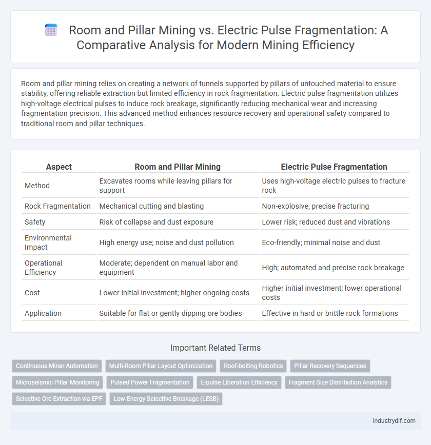 Room and Pillar Mining vs. Electric Pulse Fragmentation: A Comparative Analysis for Modern Mining Efficiency