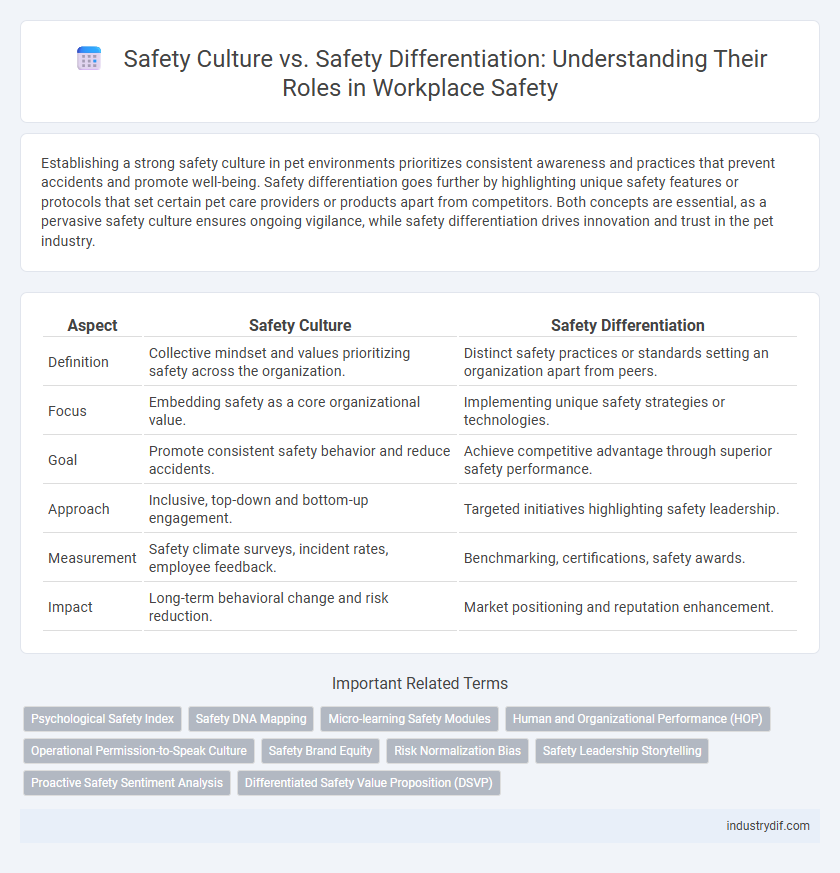 Safety Culture vs. Safety Differentiation: Understanding Their Roles in Workplace Safety