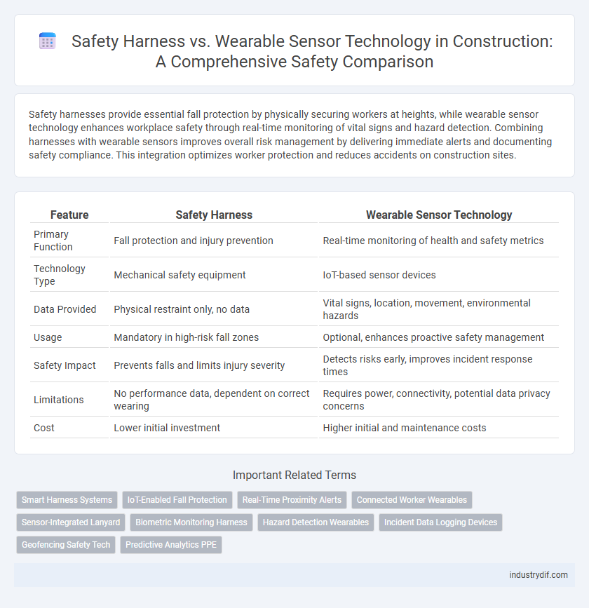 Safety Harness vs. Wearable Sensor Technology in Construction: A Comprehensive Safety Comparison