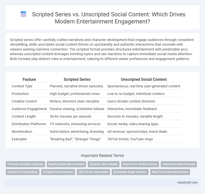 Scripted Series vs. Unscripted Social Content: Which Drives Modern Entertainment Engagement?