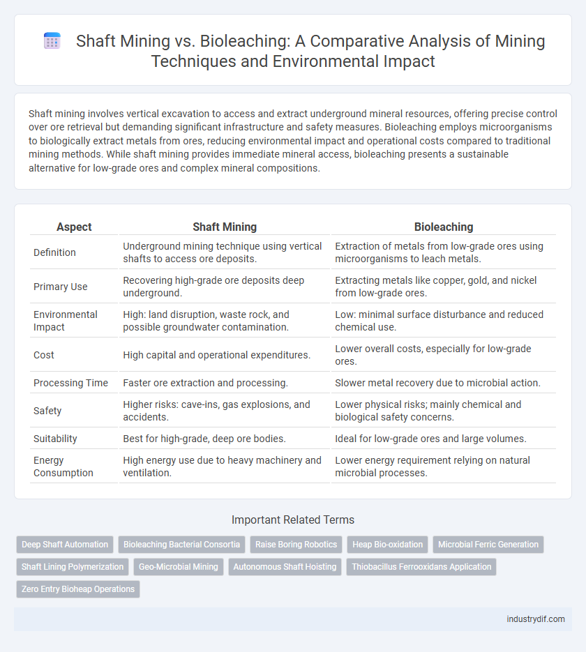 Shaft Mining vs. Bioleaching: A Comparative Analysis of Mining Techniques and Environmental Impact