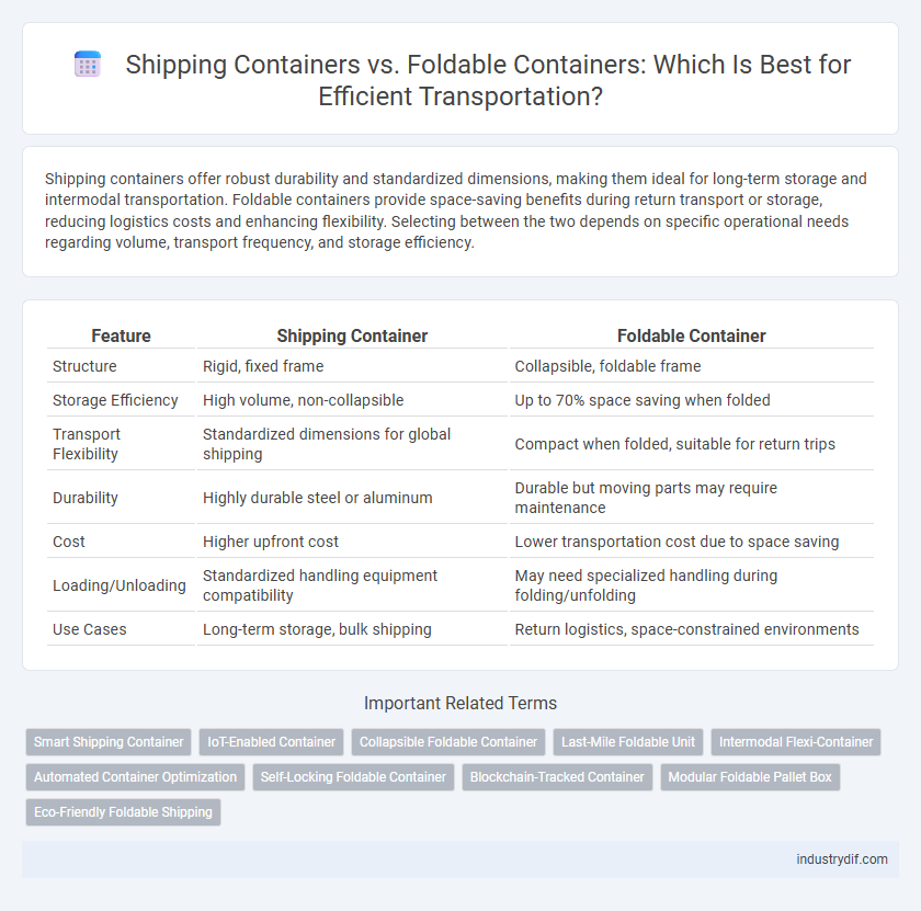 Shipping Containers vs. Foldable Containers: Which Is Best for Efficient Transportation?
