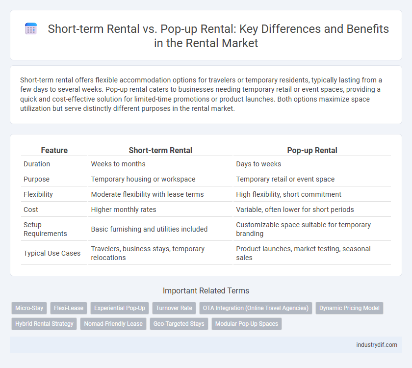 Short-term Rental vs. Pop-up Rental: Key Differences and Benefits in the Rental Market