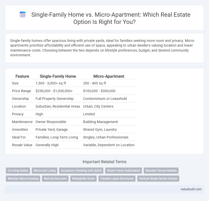 Single-Family Home vs. Micro-Apartment: Which Real Estate Option Is Right for You?