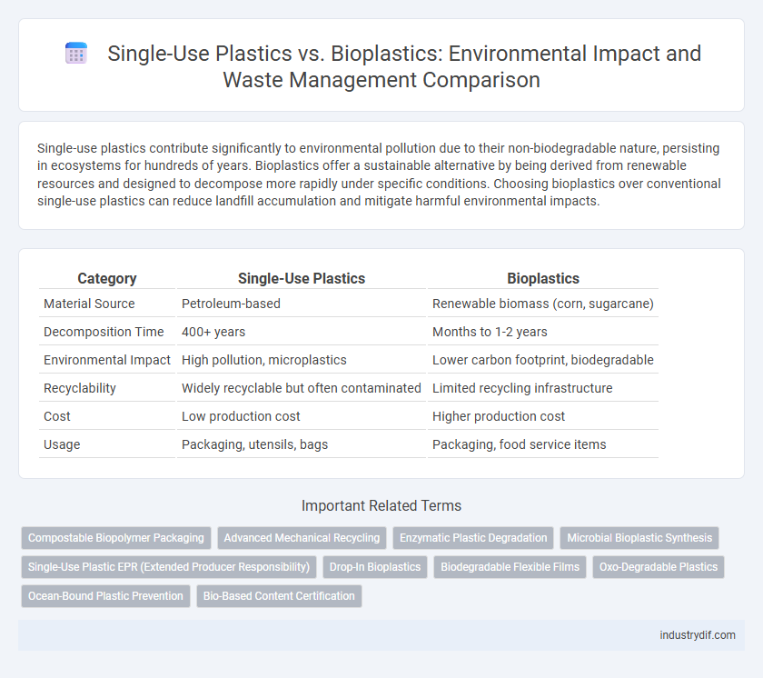 Single-Use Plastics vs. Bioplastics: Environmental Impact and Waste Management Comparison