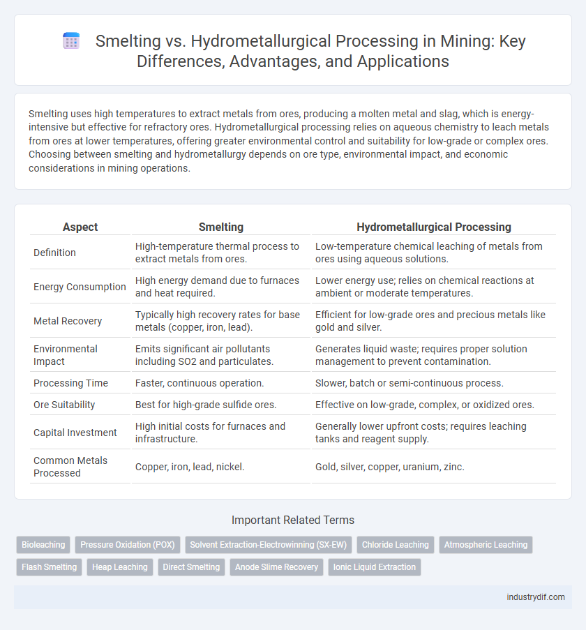 Smelting vs. Hydrometallurgical Processing in Mining: Key Differences, Advantages, and Applications