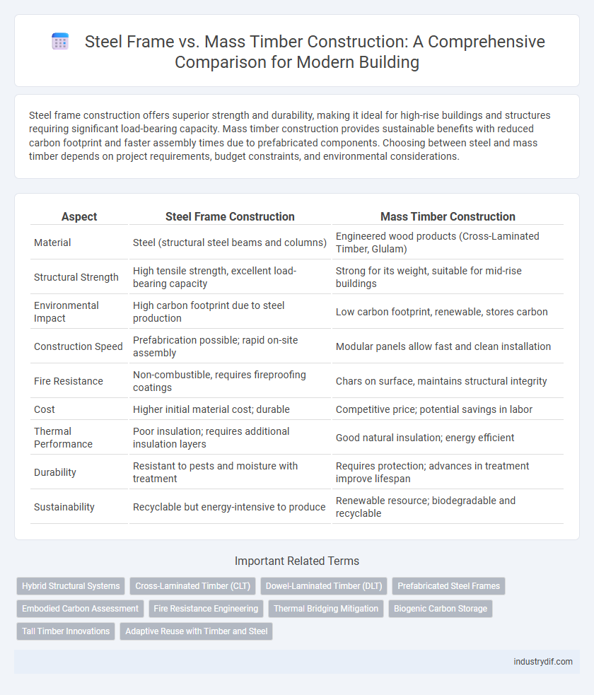 Steel Frame vs. Mass Timber Construction: A Comprehensive Comparison for Modern Building