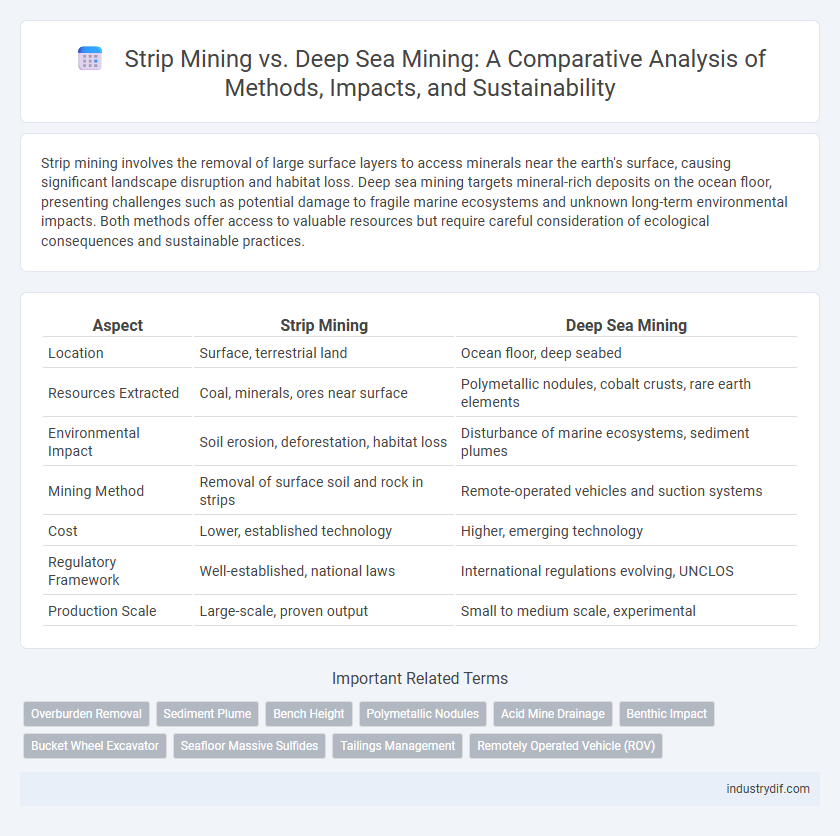 Strip Mining vs. Deep Sea Mining: A Comparative Analysis of Methods, Impacts, and Sustainability