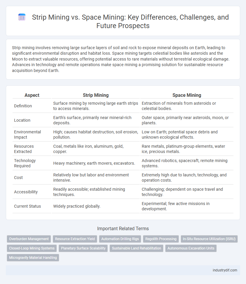 Strip Mining vs. Space Mining: Key Differences, Challenges, and Future Prospects