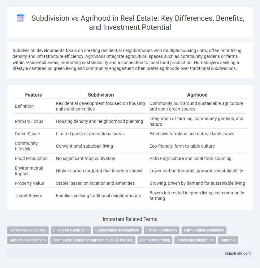 Subdivision vs Agrihood in Real Estate: Key Differences, Benefits, and Investment Potential