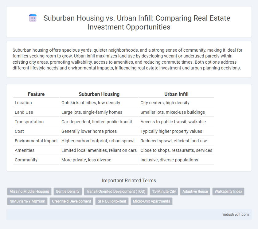 Suburban Housing vs. Urban Infill: Comparing Real Estate Investment Opportunities