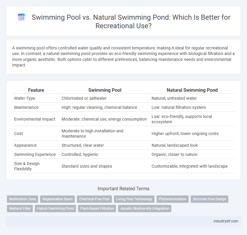 Swimming Pool vs. Natural Swimming Pond: Which Is Better for Recreational Use?