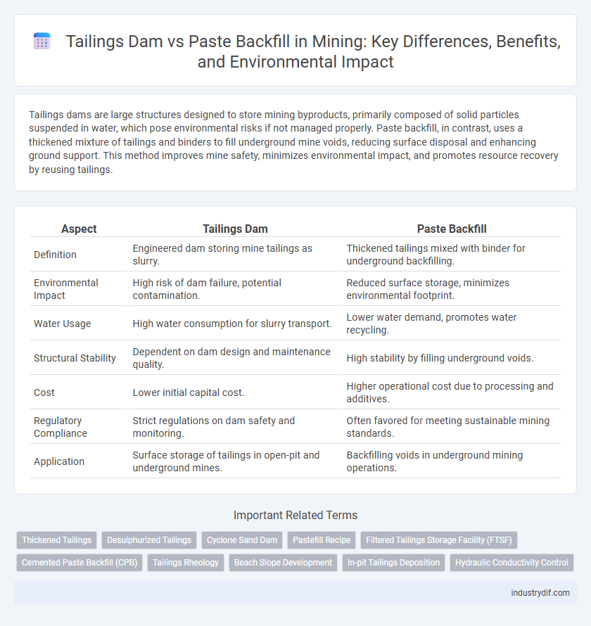 Tailings Dam vs Paste Backfill in Mining: Key Differences, Benefits, and Environmental Impact