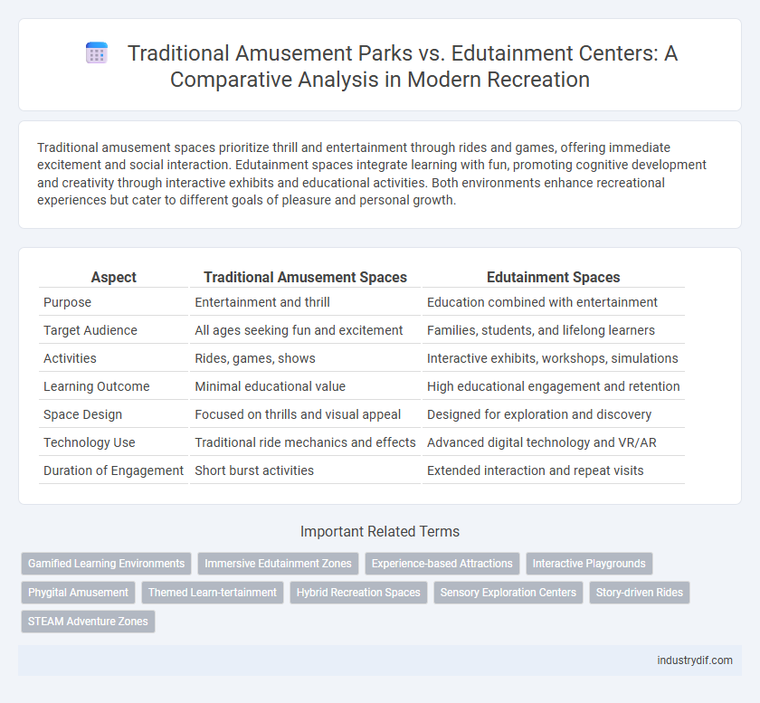 Traditional Amusement Parks vs. Edutainment Centers: A Comparative Analysis in Modern Recreation