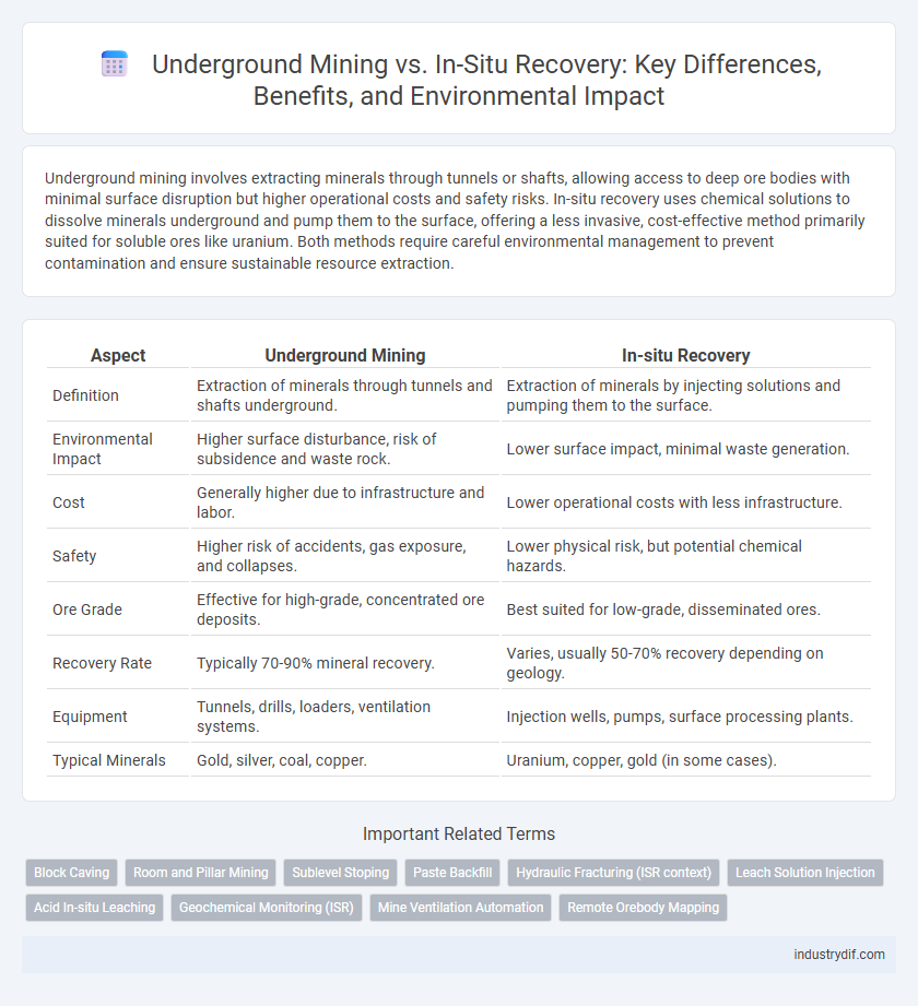 Underground Mining vs. In-Situ Recovery: Key Differences, Benefits, and Environmental Impact