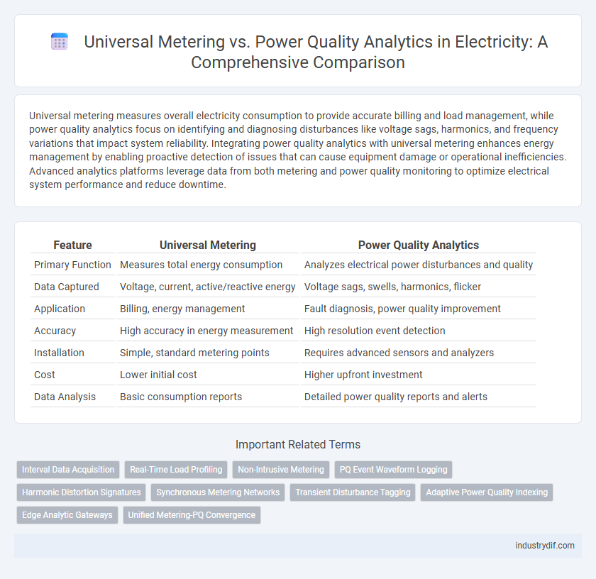 Universal Metering vs. Power Quality Analytics in Electricity: A Comprehensive Comparison