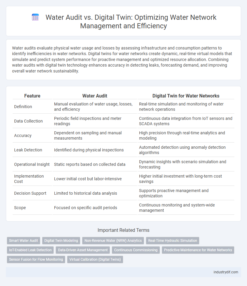 Water Audit vs. Digital Twin: Optimizing Water Network Management and Efficiency