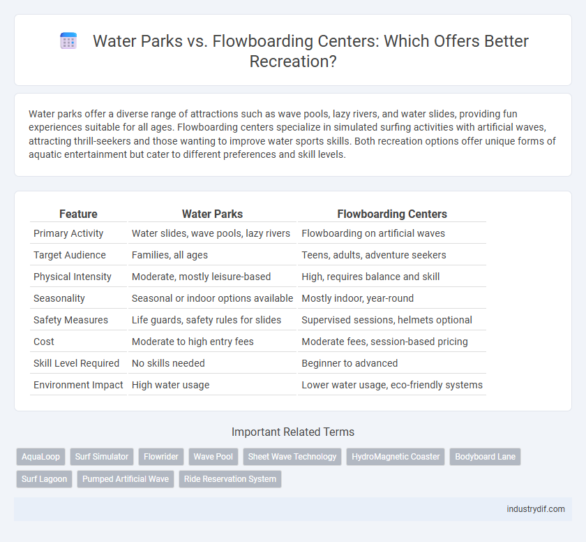 Water Parks vs. Flowboarding Centers: Which Offers Better Recreation?