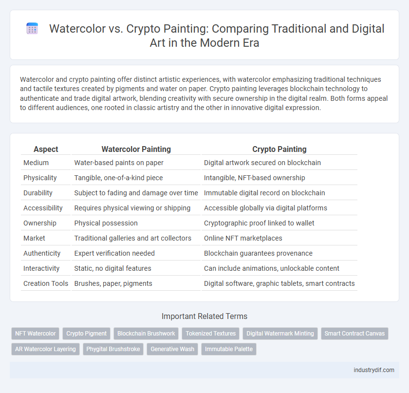 Watercolor vs. Crypto Painting: Comparing Traditional and Digital Art in the Modern Era