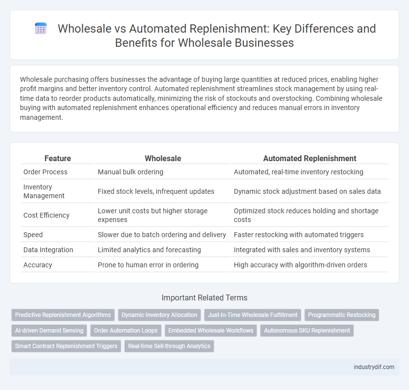 Wholesale vs Automated Replenishment: Key Differences and Benefits for Wholesale Businesses