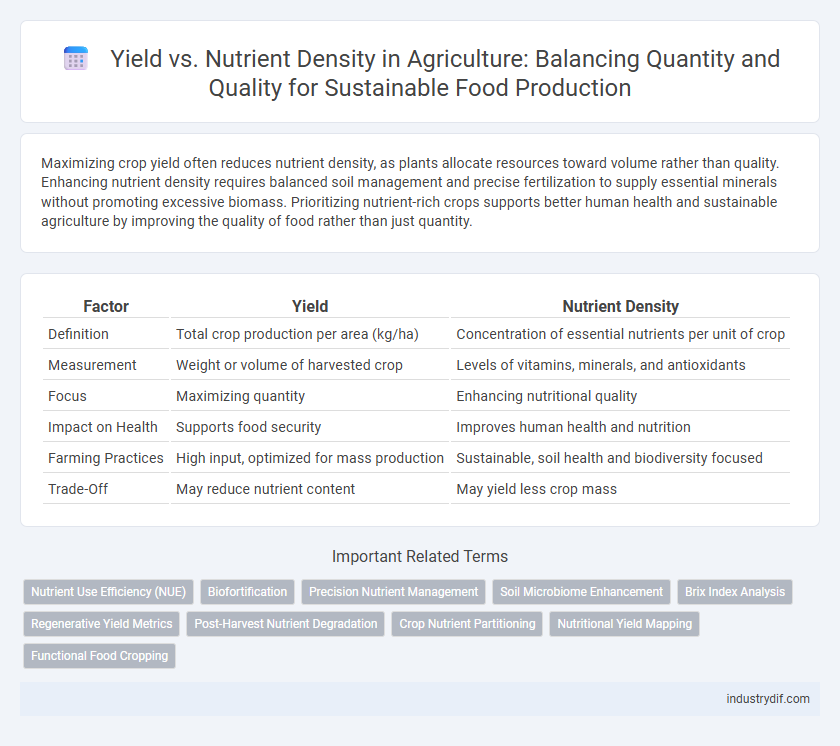 Yield vs. Nutrient Density in Agriculture: Balancing Quantity and Quality for Sustainable Food Production