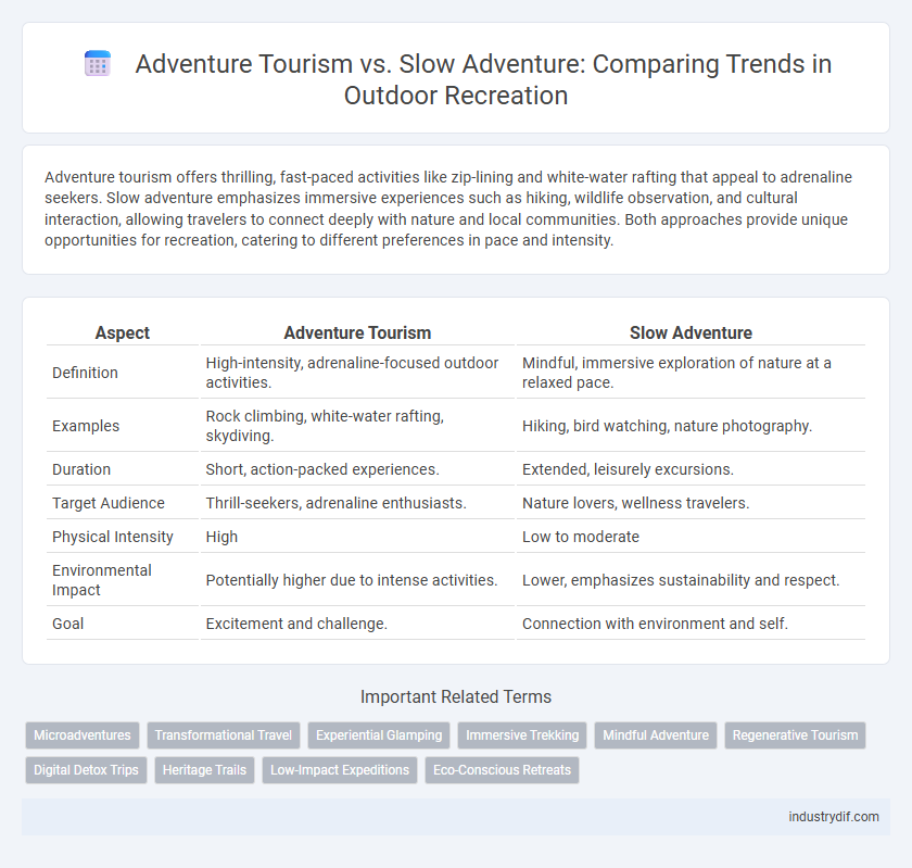 Adventure Tourism vs. Slow Adventure: Comparing Trends in Outdoor Recreation