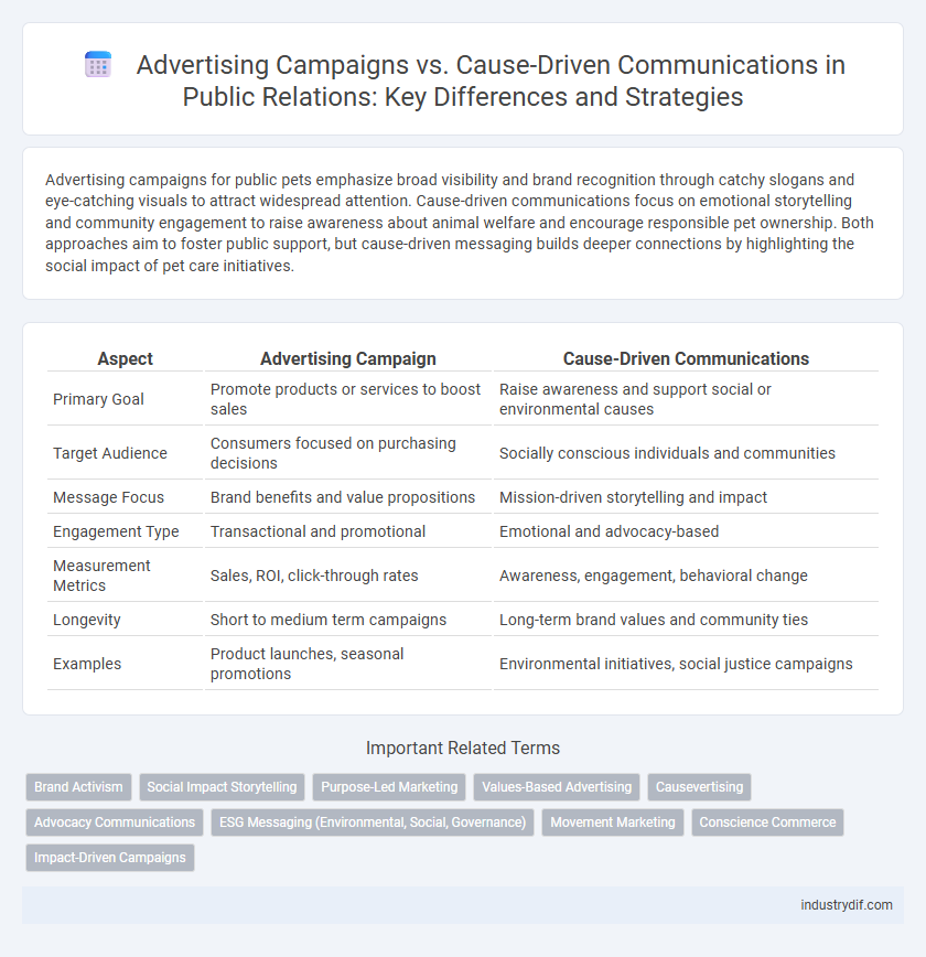 Advertising Campaigns vs. Cause-Driven Communications in Public Relations: Key Differences and Strategies