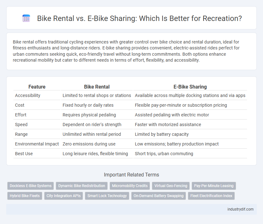 Bike Rental vs. E-Bike Sharing: Which Is Better for Recreation?