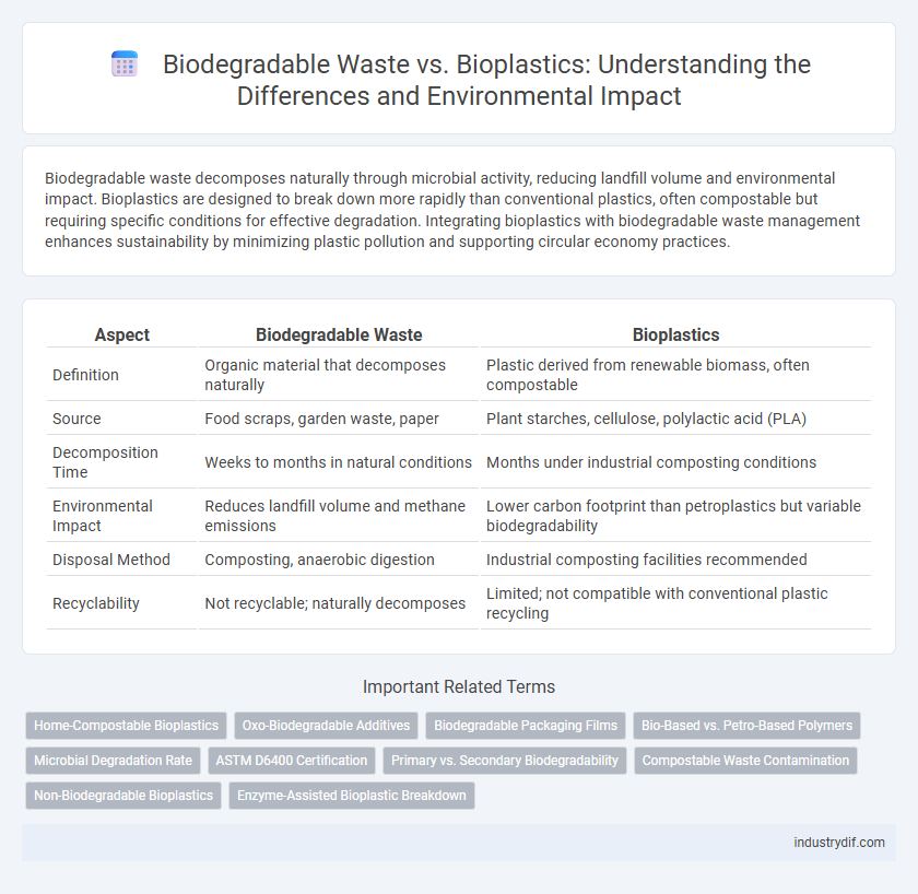 Biodegradable Waste vs. Bioplastics: Understanding the Differences and Environmental Impact