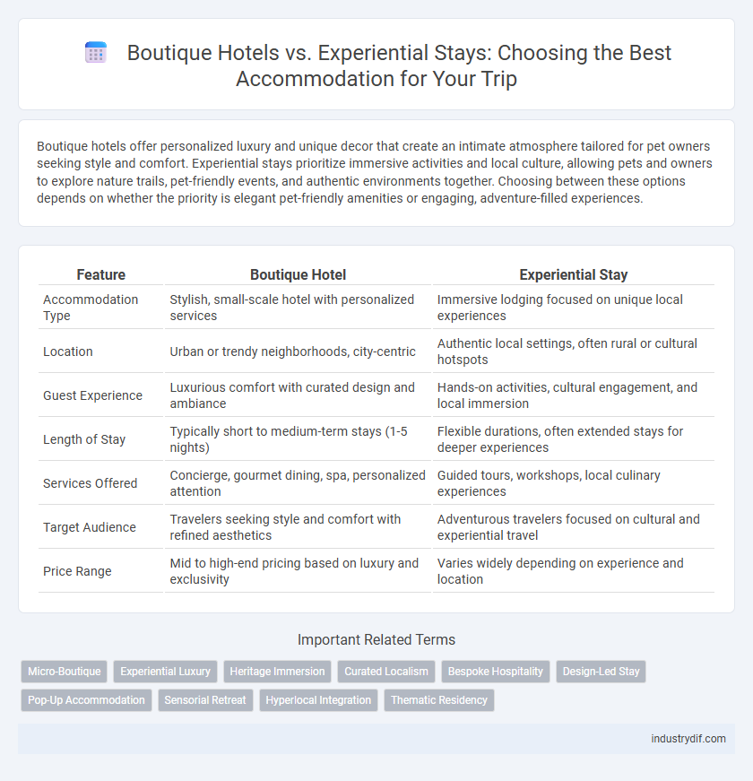 Boutique Hotels vs. Experiential Stays: Choosing the Best Accommodation for Your Trip