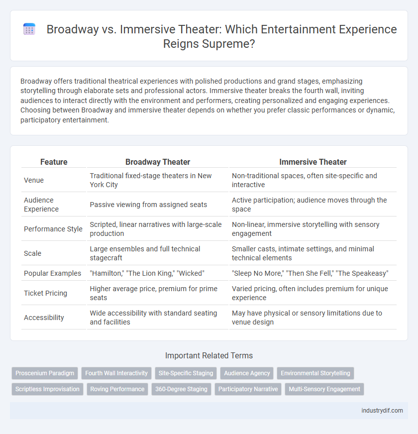 Broadway vs. Immersive Theater: Which Entertainment Experience Reigns Supreme?