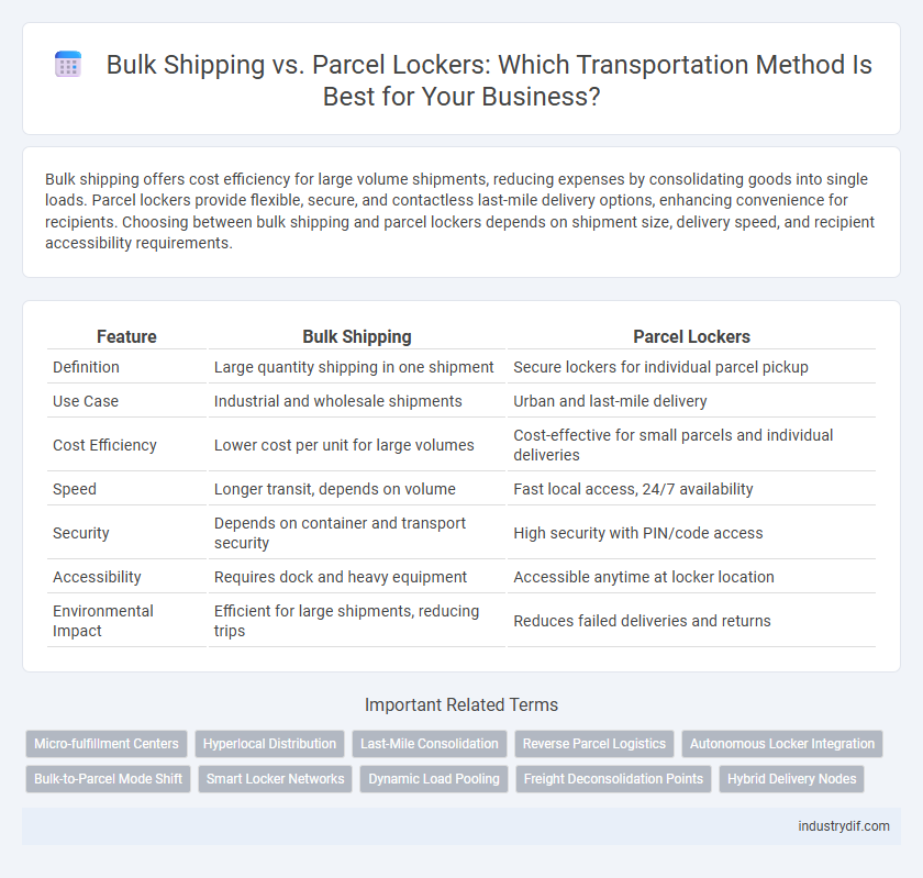Bulk Shipping vs. Parcel Lockers: Which Transportation Method Is Best for Your Business?