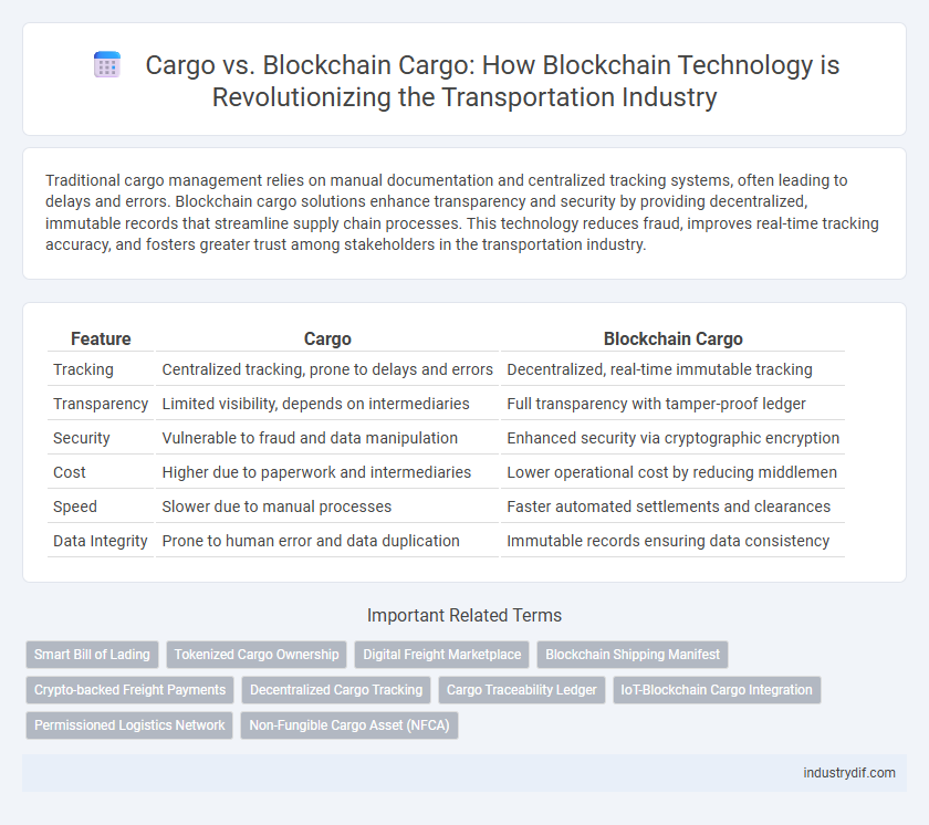 Cargo vs. Blockchain Cargo: How Blockchain Technology is Revolutionizing the Transportation Industry