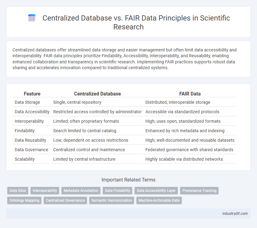 Centralized Database vs. FAIR Data Principles in Scientific Research