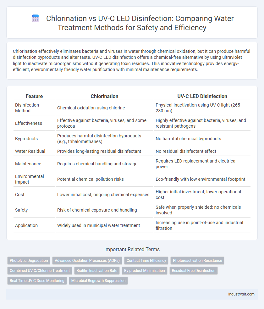 Chlorination vs UV-C LED Disinfection: Comparing Water Treatment Methods for Safety and Efficiency