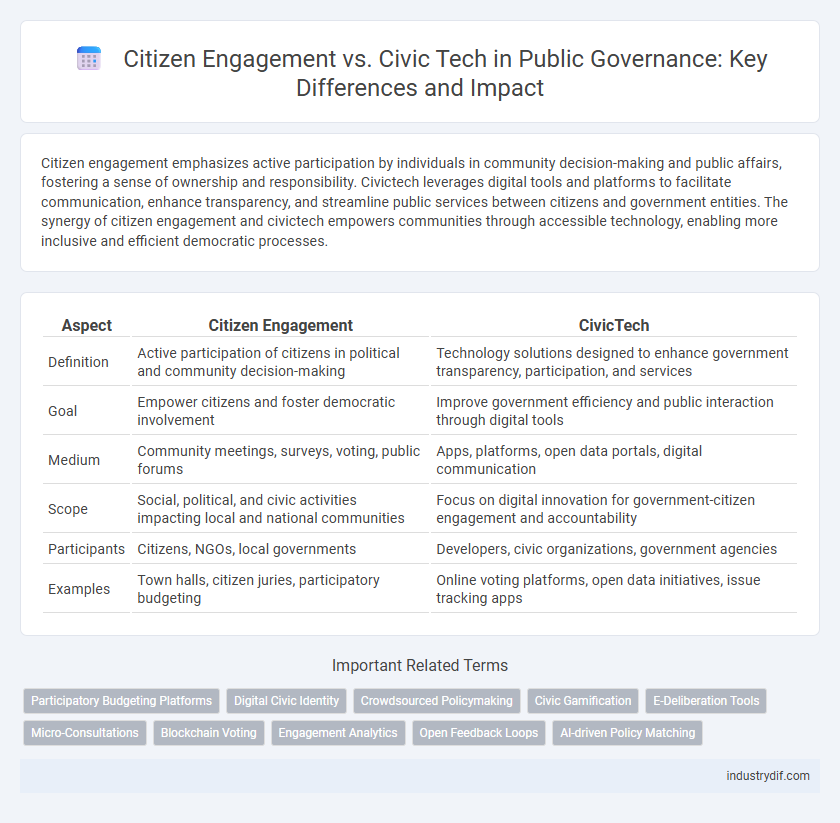 Citizen Engagement vs. Civic Tech in Public Governance: Key Differences and Impact