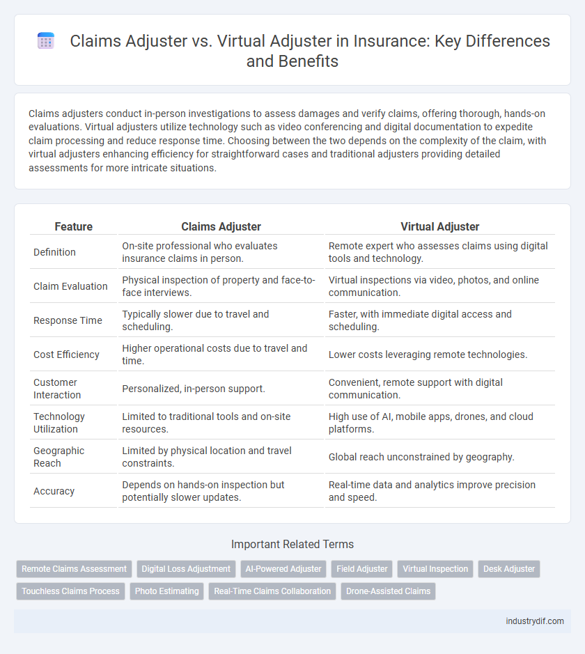 Claims Adjuster vs. Virtual Adjuster in Insurance: Key Differences and Benefits
