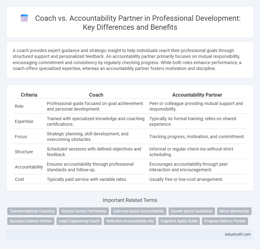 Coach vs. Accountability Partner in Professional Development: Key Differences and Benefits