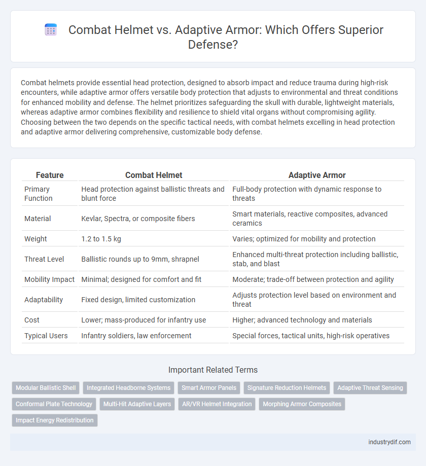 Combat Helmet vs. Adaptive Armor: Which Offers Superior Defense?