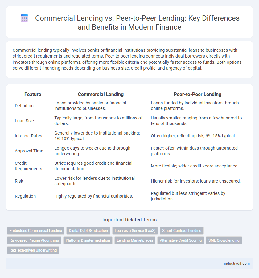 Commercial Lending vs. Peer-to-Peer Lending: Key Differences and Benefits in Modern Finance