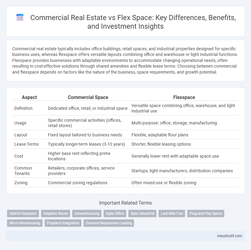 Commercial Real Estate vs Flex Space: Key Differences, Benefits, and Investment Insights