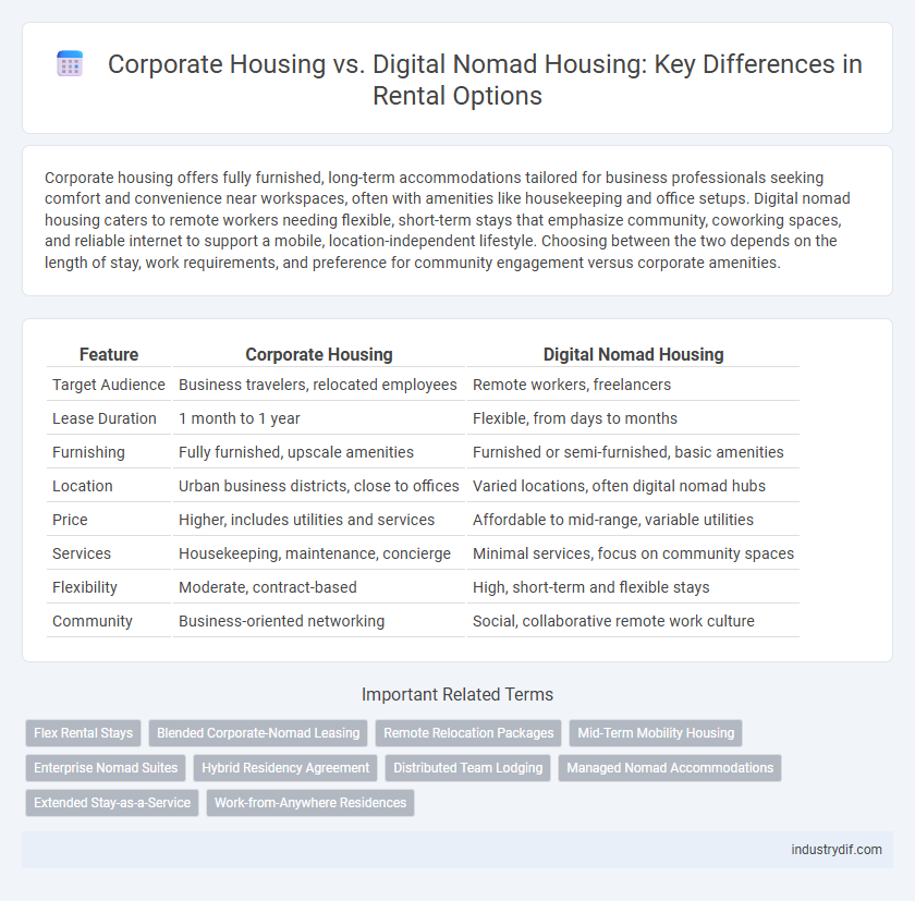 Corporate Housing vs. Digital Nomad Housing: Key Differences in Rental Options