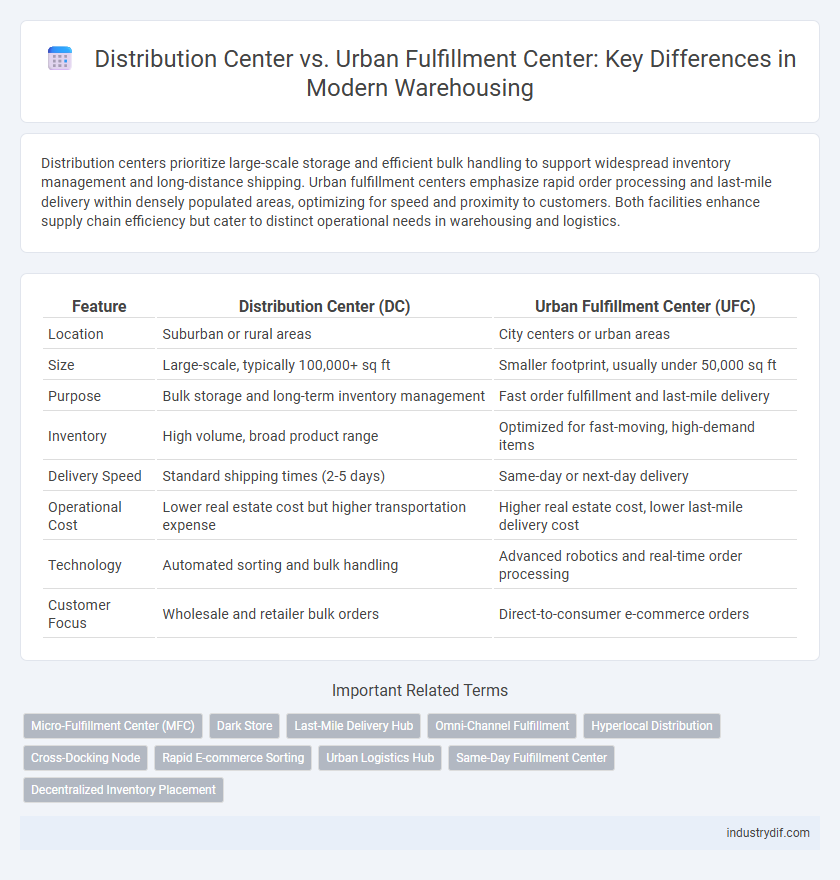 Distribution Center vs. Urban Fulfillment Center: Key Differences in Modern Warehousing