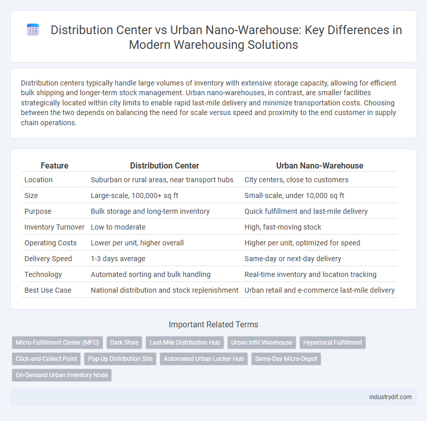 Distribution Center vs Urban Nano-Warehouse: Key Differences in Modern Warehousing Solutions