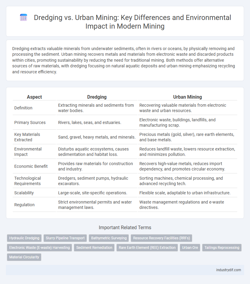 Dredging vs. Urban Mining: Key Differences and Environmental Impact in Modern Mining