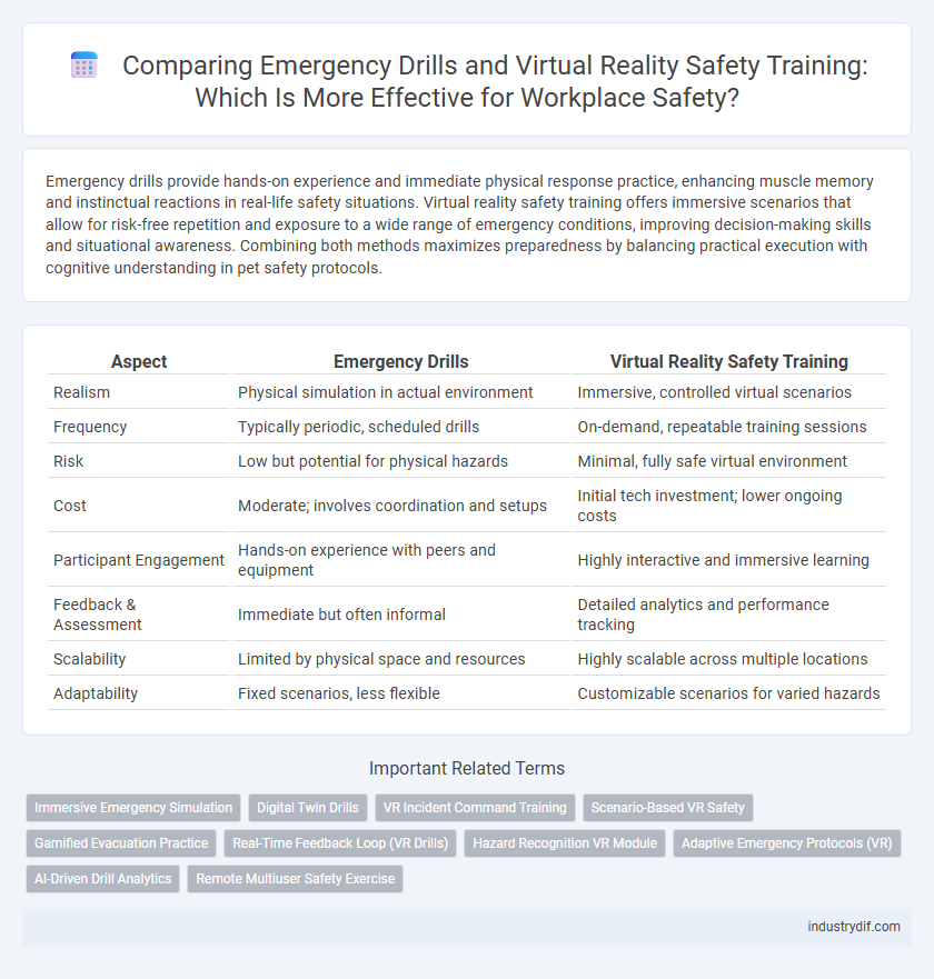 Comparing Emergency Drills and Virtual Reality Safety Training: Which Is More Effective for Workplace Safety?