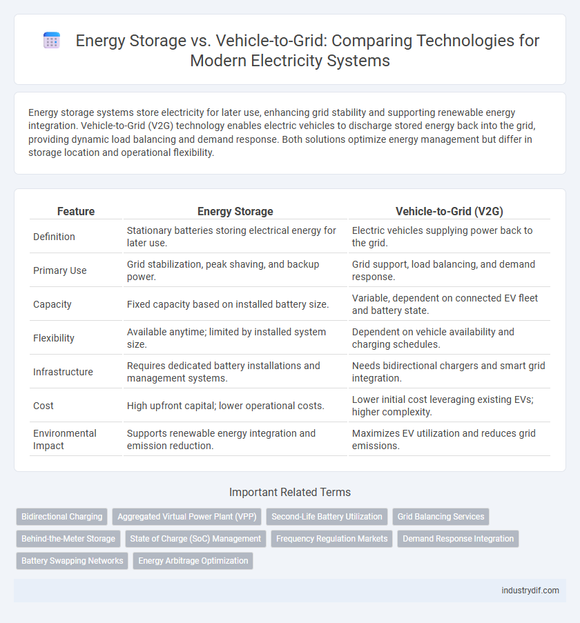 Energy Storage vs. Vehicle-to-Grid: Comparing Technologies for Modern Electricity Systems