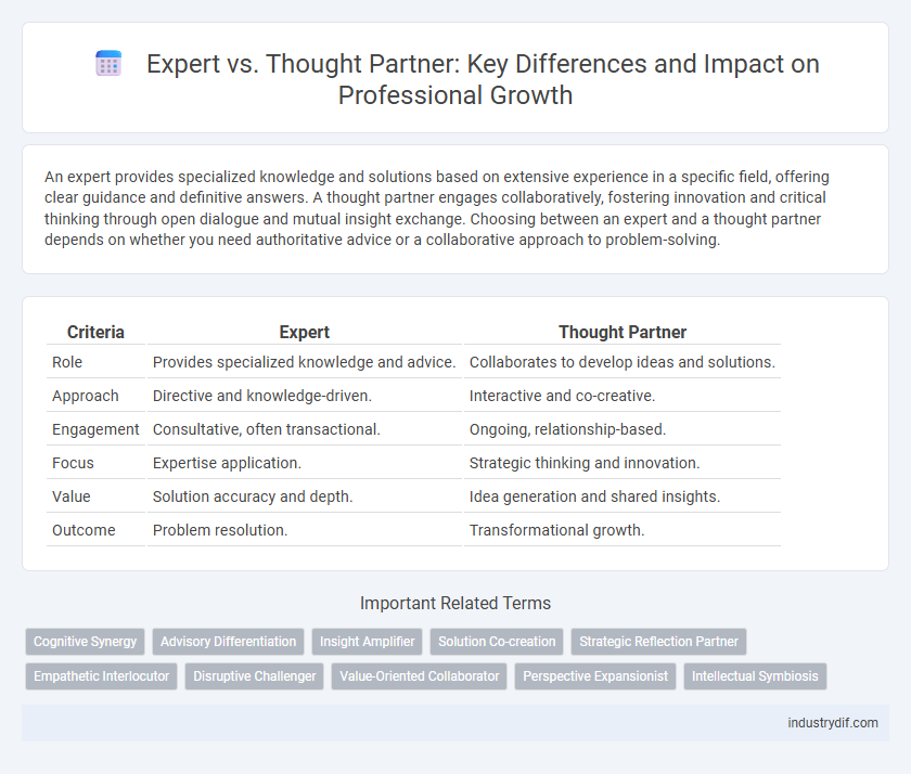 Expert vs. Thought Partner: Key Differences and Impact on Professional Growth
